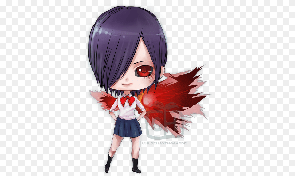 Touka Chibi Tokyo Ghoul, Book, Comics, Publication, Skirt Png Image