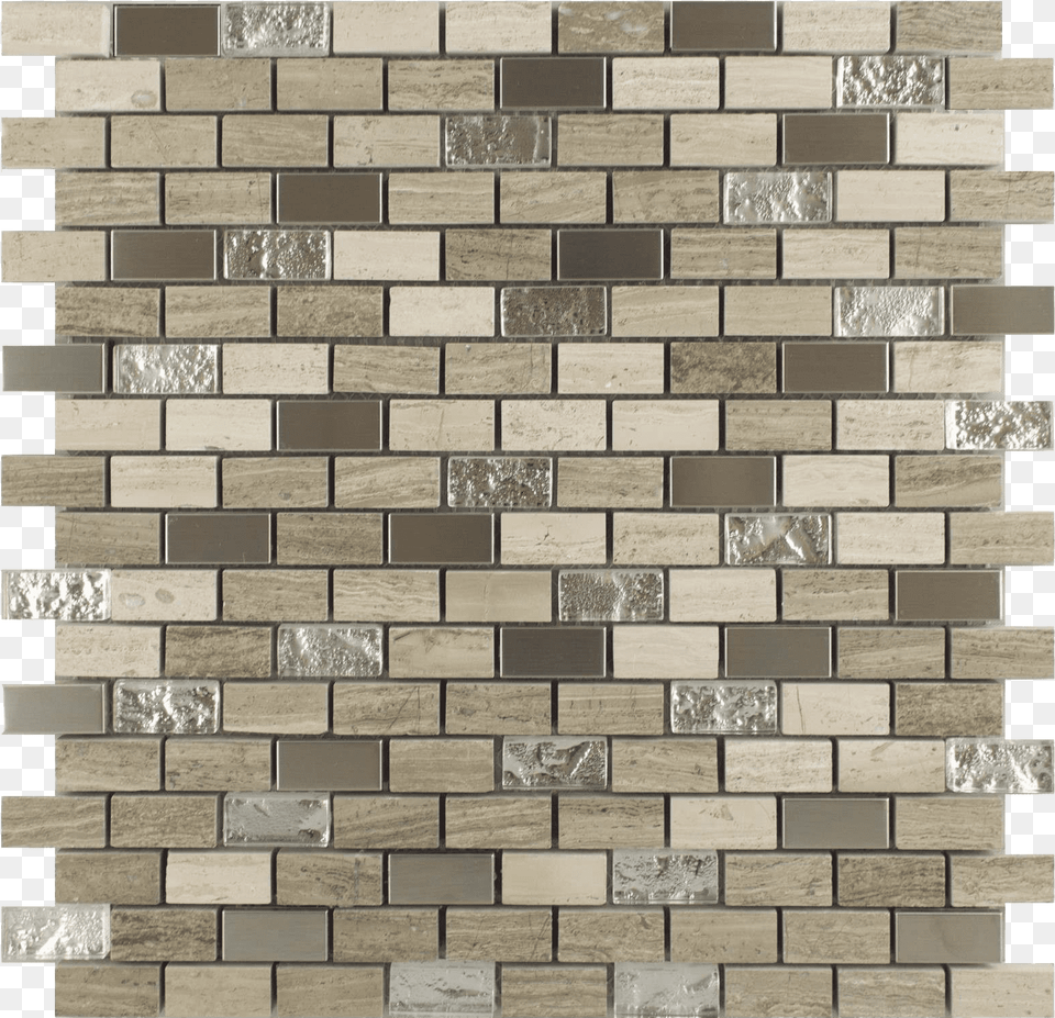 Toulon Grey Stoneglass Brick Mosaic Tile, Architecture, Building, Wall, Stone Wall Free Png Download