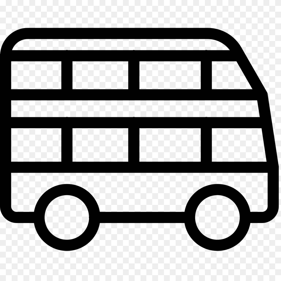Tour Bus Icon, Gray Free Png