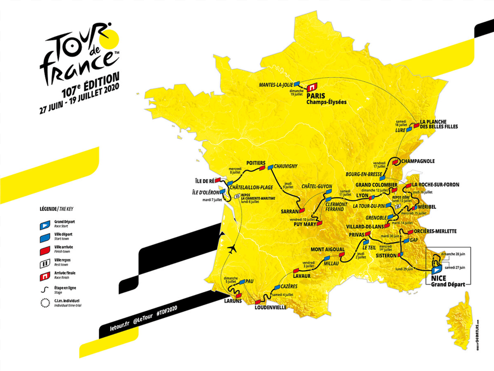 Tour De France 2020, Chart, Plot, Atlas, Diagram Png