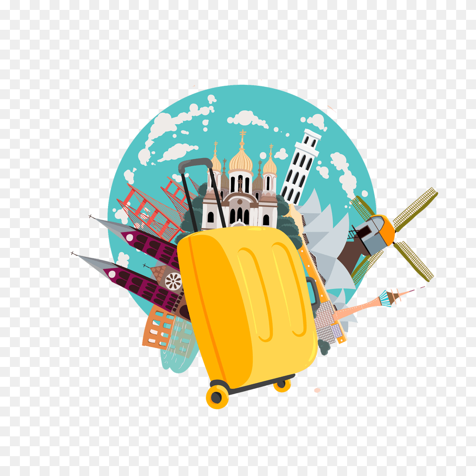 Tour Travel Vectors Vector Clipart, Baggage, Suitcase Free Png Download