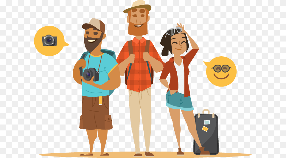 Tourism Cartoon, Clothing, Hat, Person, Male Png Image