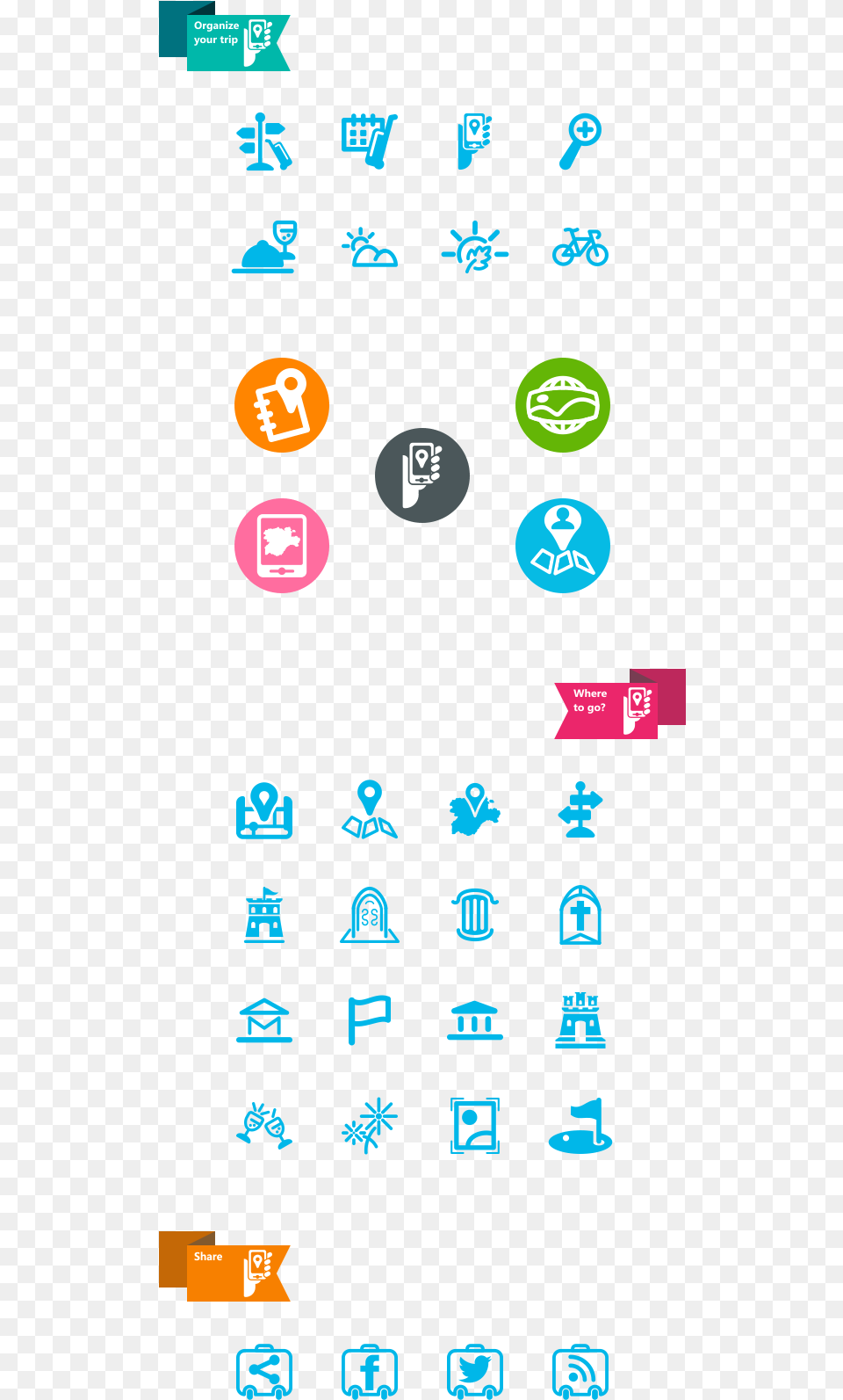Tourism Icons Circle, Electronics, Mobile Phone, Phone, Text Free Png