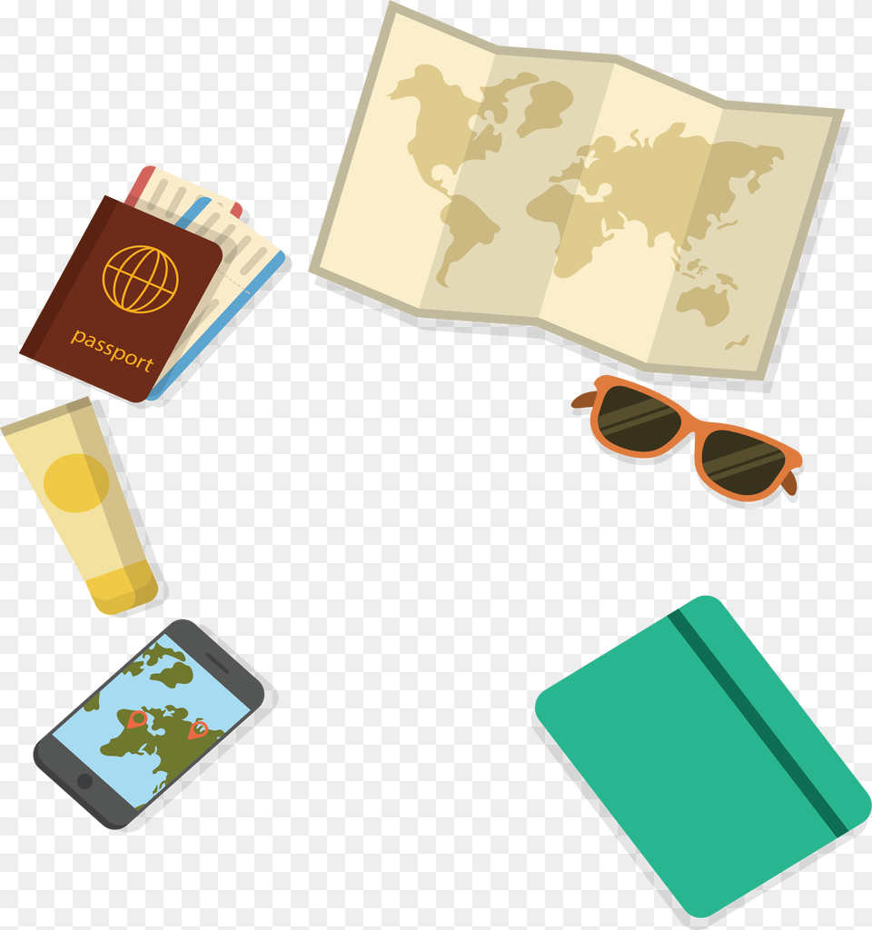 Tourist Poster Travel Map Visa Passport Passport, Accessories, Sunglasses, Book, Publication Free Png Download