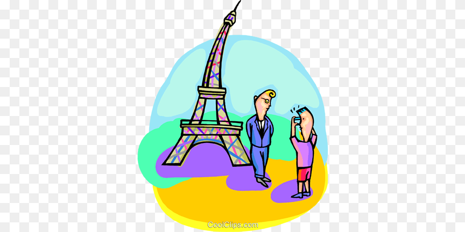 Tourists Near Eiffel Tower Royalty Vector Clip Art, Adult, Female, Person, Woman Free Png