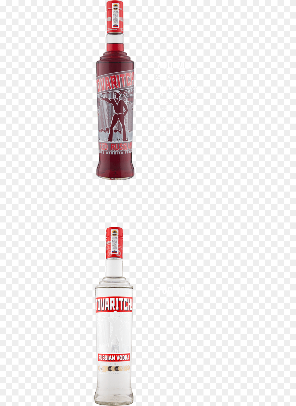 Tovaritch Vodka Comes In Different Sized Bottles Thoughtfully Tovaritch Russian Vodka 50 Cl, Alcohol, Beverage, Gin, Liquor Free Png