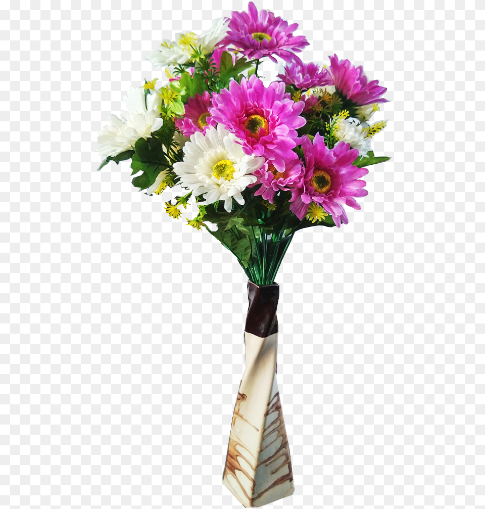 Tovick Twisted Ceramic Flower Vase With Two Bunches Bouquet, Plant, Flower Bouquet, Flower Arrangement, Floral Design Free Png