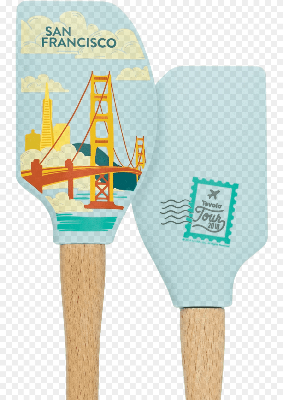 Tovolo Quottour 2018quot Wood Handled Silicone Spatula, Racket, Oars Png Image
