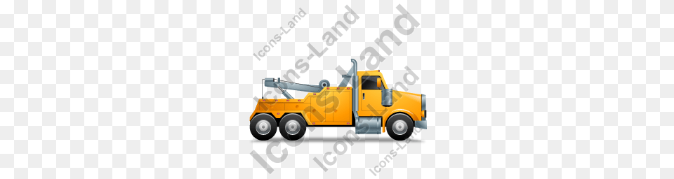 Tow Rig Right Yellow Icon Pngico Icons, Tow Truck, Transportation, Truck, Vehicle Free Png