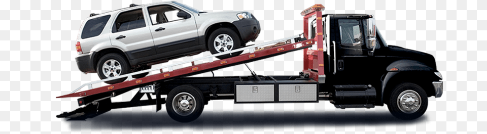 Tow Truck 6 Junk Car On Tow Truck, Tow Truck, Transportation, Vehicle, Machine Png Image