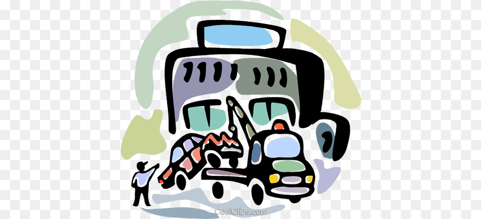 Tow Truck Driver Loading Car Royalty Vector Clip Art Clip Art, Helmet, Painting, Transportation, Vehicle Free Png