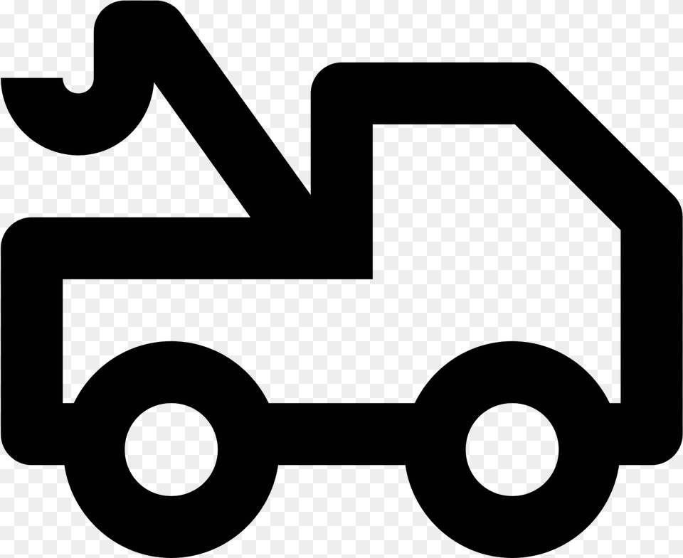 Tow Truck Icon, Gray Free Png Download