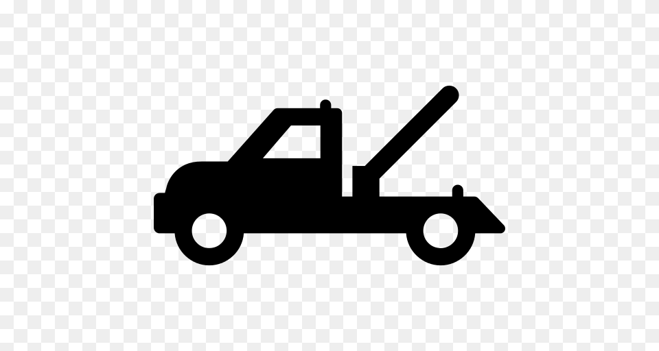 Tow Truck Icon, Gray Free Transparent Png