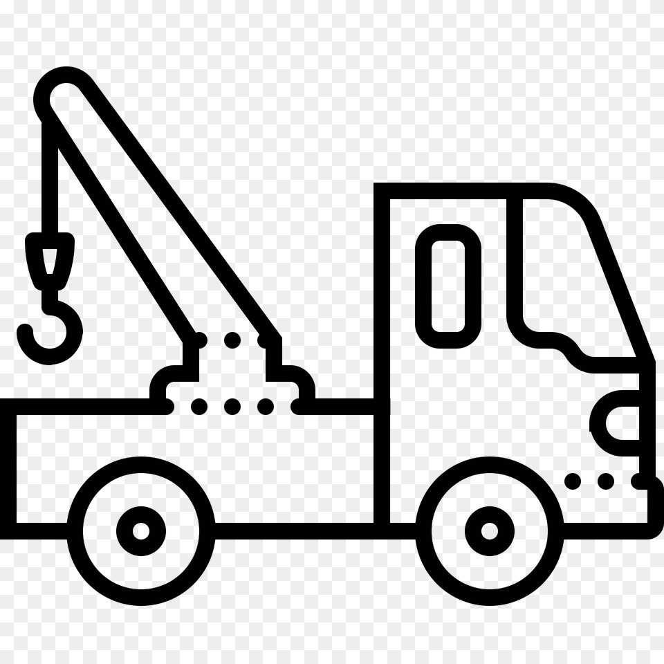 Tow Truck Icon, Gray Png Image