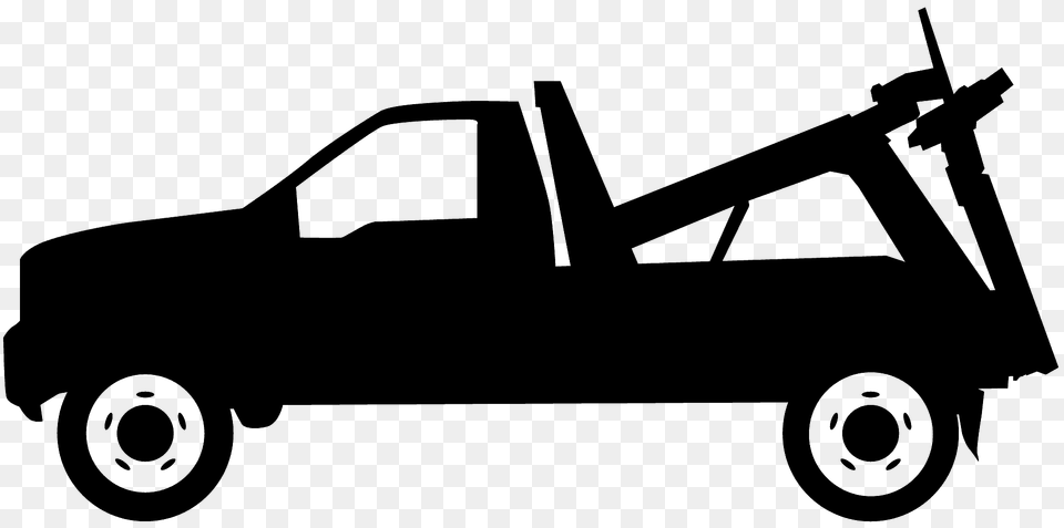 Tow Truck Silhouette, Tow Truck, Transportation, Vehicle, Bulldozer Png