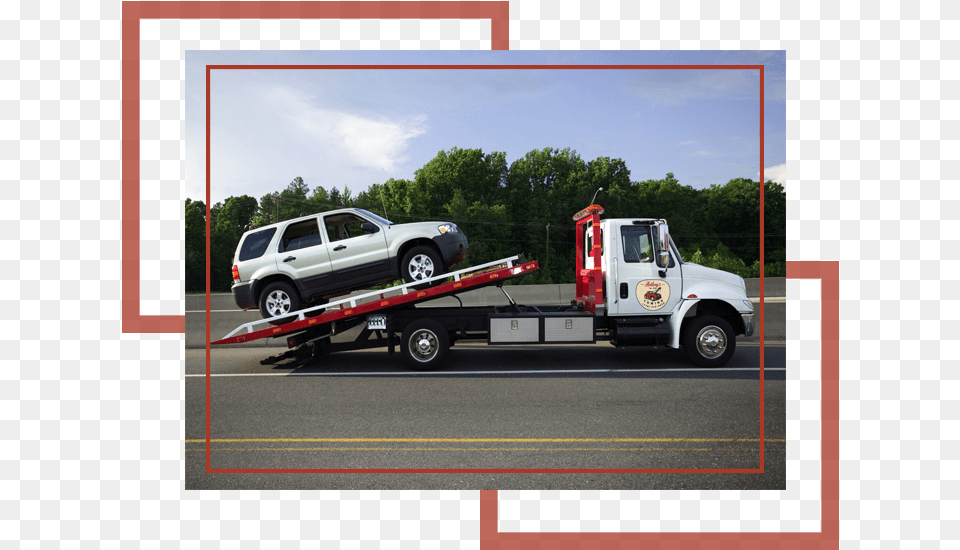 Tow Truck With Flatbed, Tow Truck, Transportation, Vehicle, Car Free Png Download
