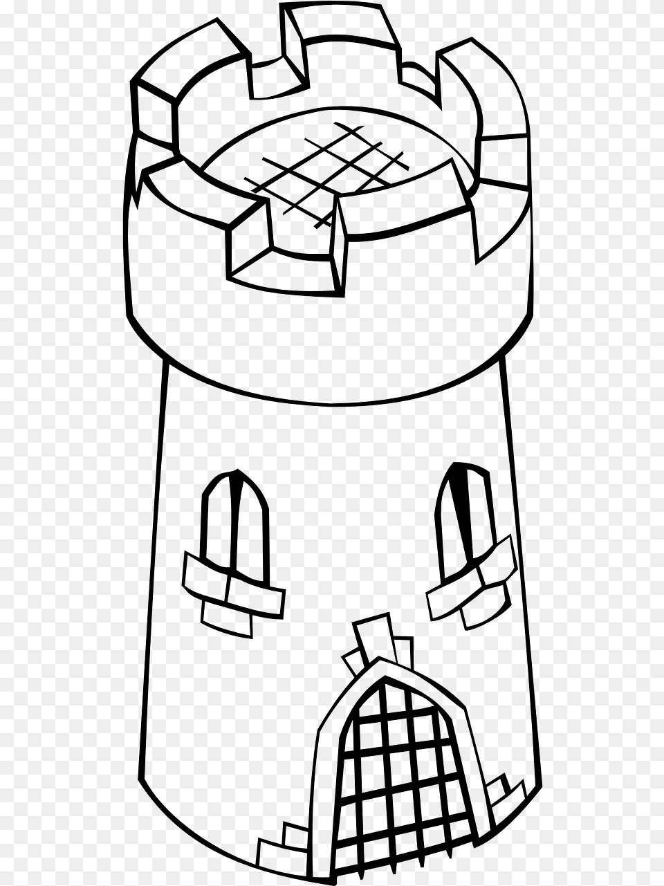 Tower Brick Castle Photo Tower Clip Art, Gray Free Png