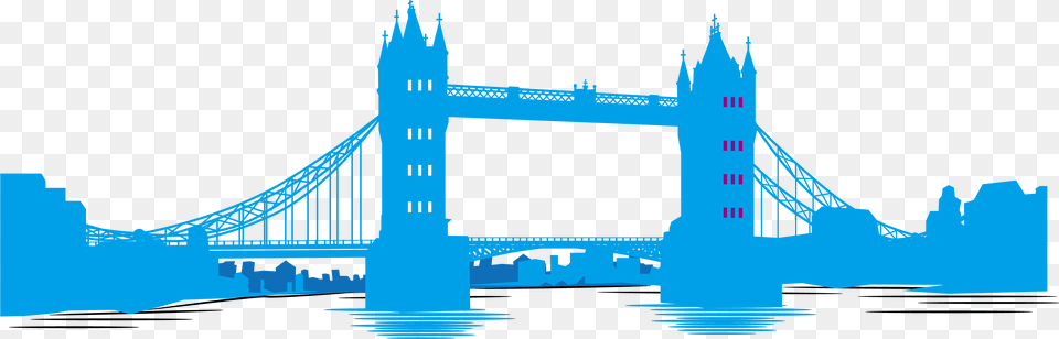 Tower Bridge Clipart Blue Bridge Tower Bridge, Arch, Architecture, Suspension Bridge Png