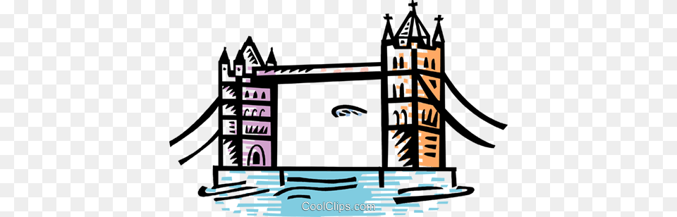 Tower Bridge Royalty Vector Clip Art Illustration, Arch, Architecture, Outdoors, Face Free Transparent Png