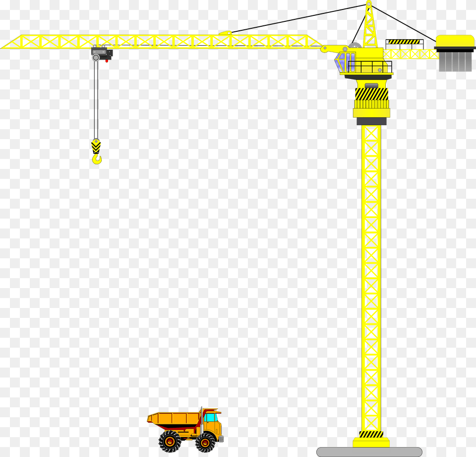 Tower Crane Clipart, Construction, Construction Crane, Machine, Wheel Free Transparent Png