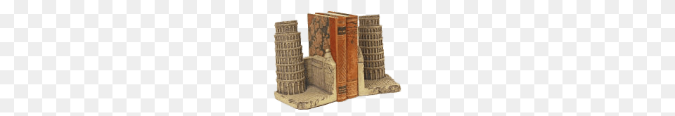 Tower Of Pisa Bookends, Book, Publication, Art, Painting Free Png Download