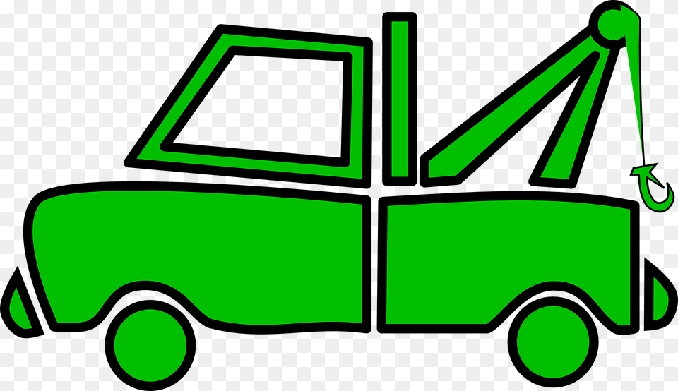 Towing Green Tow Truck Clip Art, Tow Truck, Transportation, Vehicle, Car Png Image