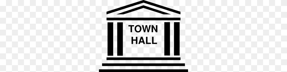Town Hall Clip Art, Gray Png