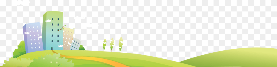 Town Landscape Vector, Art, City, Graphics, Green Free Png Download