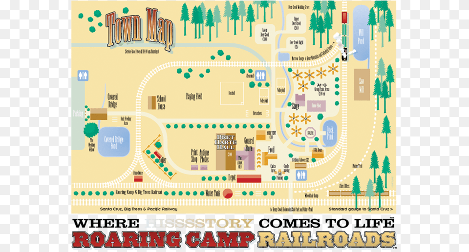 Town Map Roaring Camp Town Map, Neighborhood, Chart, Diagram, Plan Free Png