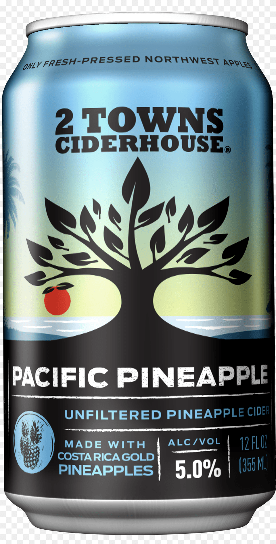 Towns Ciderhouse Makes Wave With Pacific Pineapple 2 Towns Pacific Pineapple Cider, Alcohol, Beer, Beverage, Lager Png