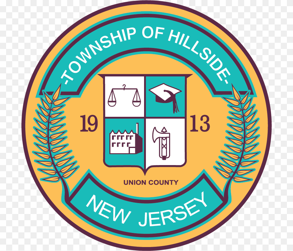 Township Of Hillside Nj Seal, Badge, Logo, Symbol, Emblem Png Image