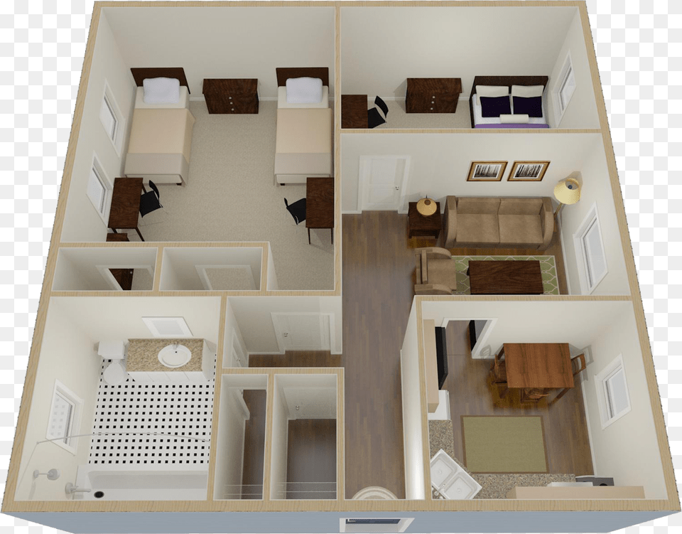 Towson Two Bedroom With Eat In Kitchen And One Bath Residence Tower Towson Layout, Diagram, Floor Plan, Furniture, Architecture Free Png Download