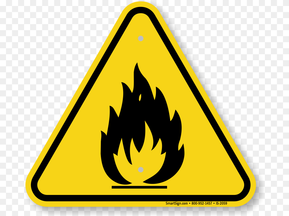 Toxic Clipart Caution Flammable Symbol Fire Warning Sign, Road Sign Free Png Download
