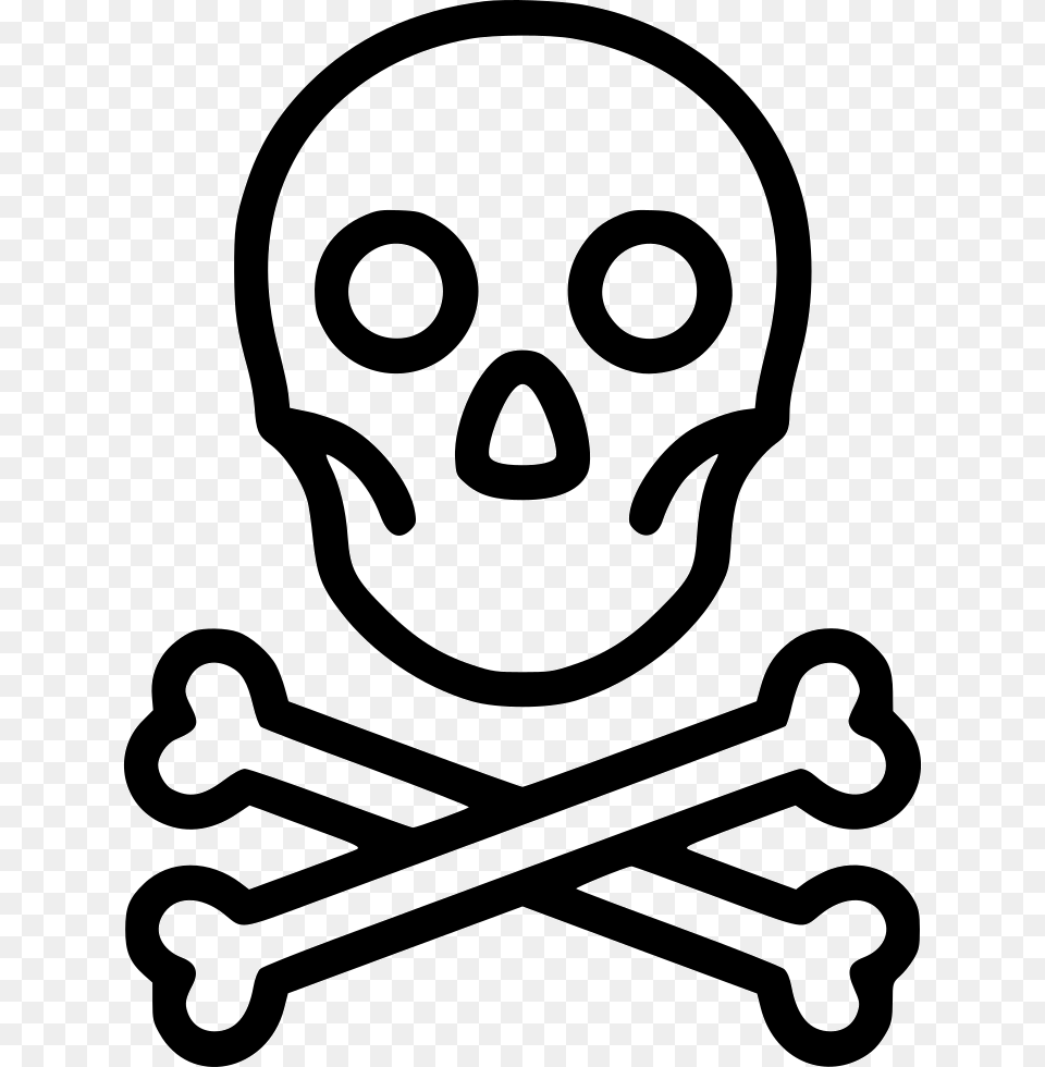 Toxic Clipart Skull Bone Animal Skull And Crossbones, Stencil, Baby, Person, Face Png