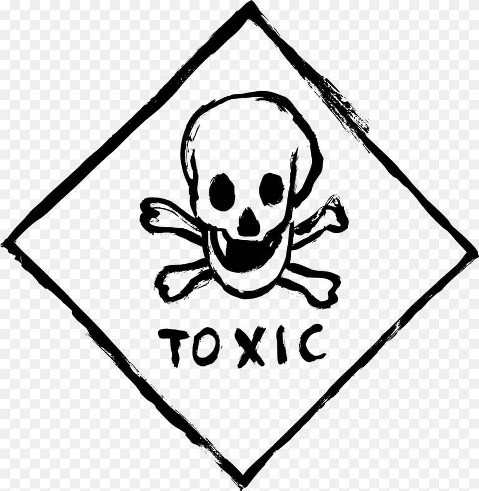 Toxic Hazard Symbol Transparent, Gray Free Png Download