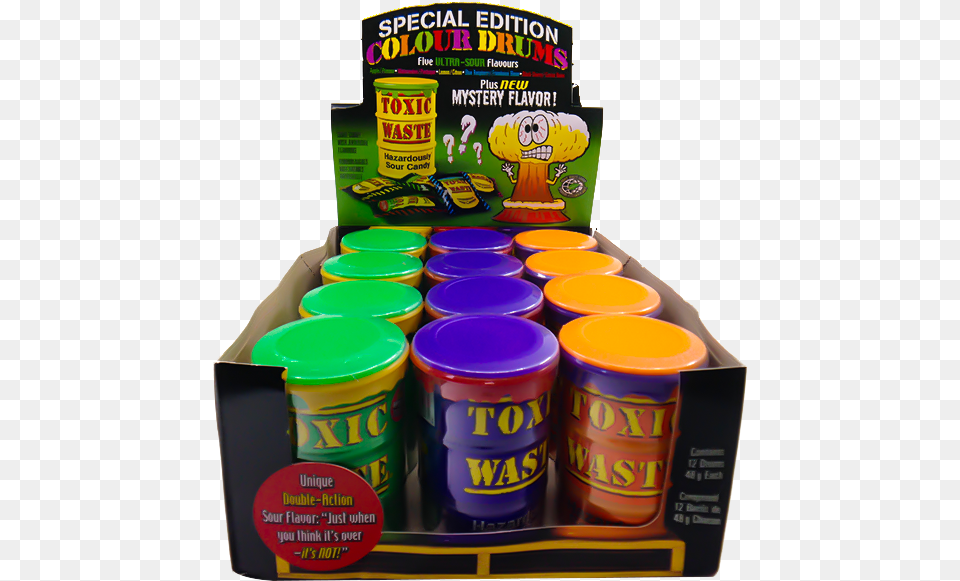 Toxic Waste Special Edition Color Drums 48g Box Of Play Doh, Tape, Can, Cup, Tin Png