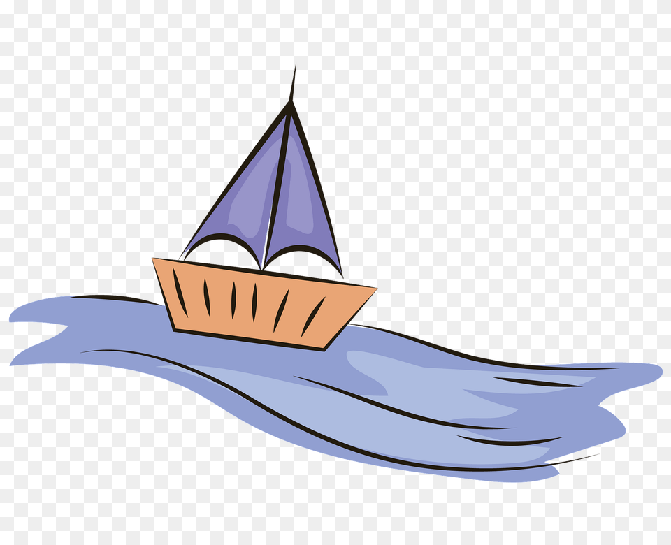 Toy Boat On Water Clipart, Sailboat, Transportation, Vehicle, Art Free Png Download