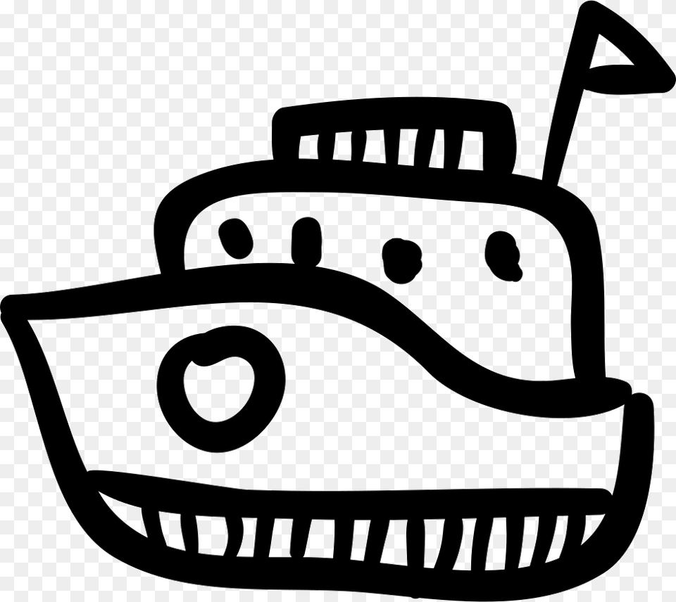 Toy Boat Ship Hand Drawn, Device, Grass, Lawn, Lawn Mower Free Png