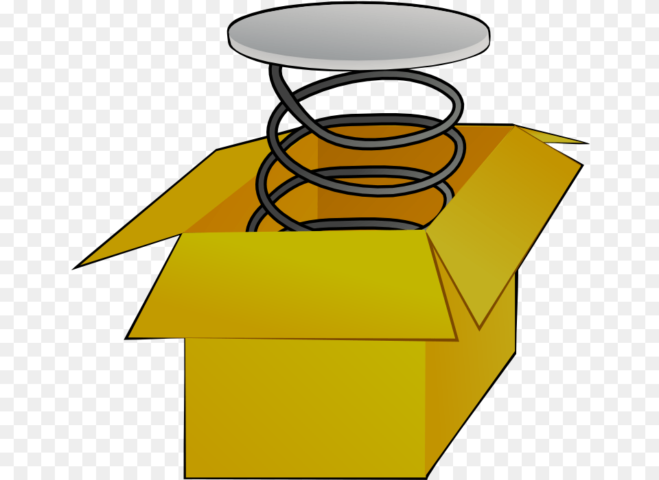 Toy Box Clipart Toy Box With Spring, Coil, Spiral, Cardboard, Carton Png