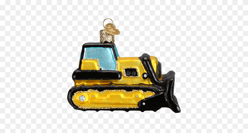 Toy Bulldozer Old World Christmas Ornament, Birthday Cake, Cake, Cream, Dessert Png