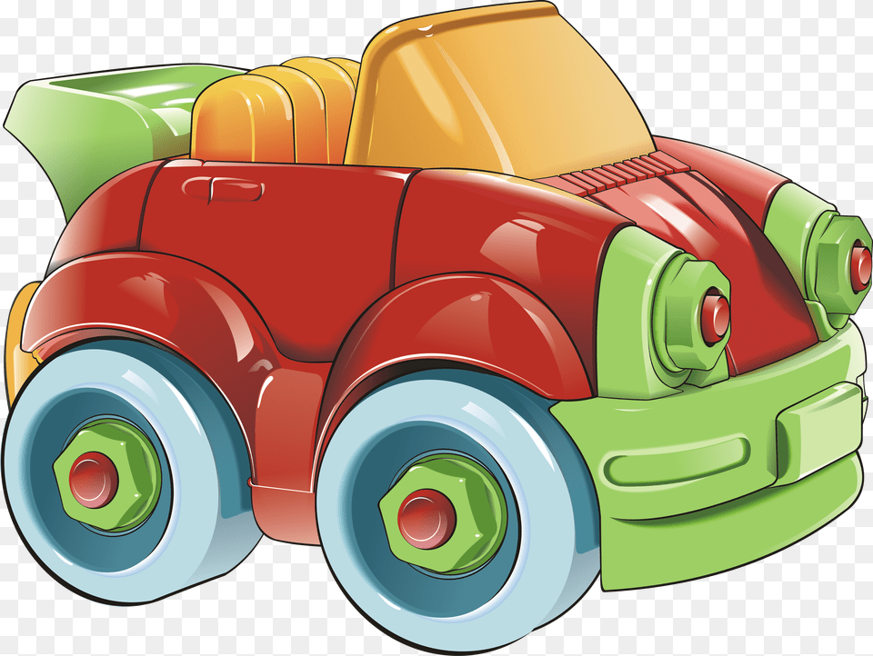 Toy Car, Grass, Plant, Bulldozer, Machine Png Image