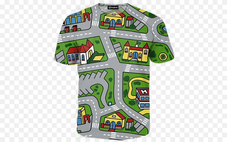 Toy Car City Map Tracksuit, Neighborhood, Clothing, T-shirt, Road Free Transparent Png