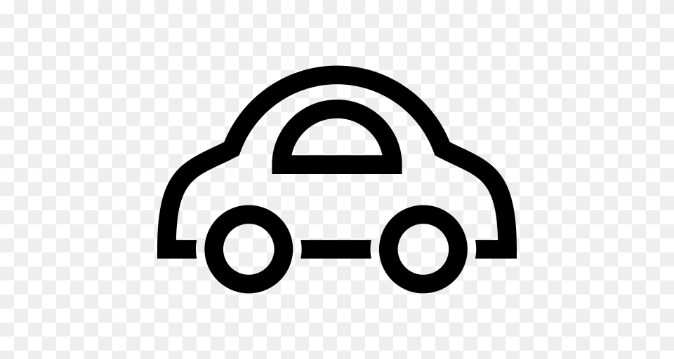 Toy Car Outline Icon, Gray Png