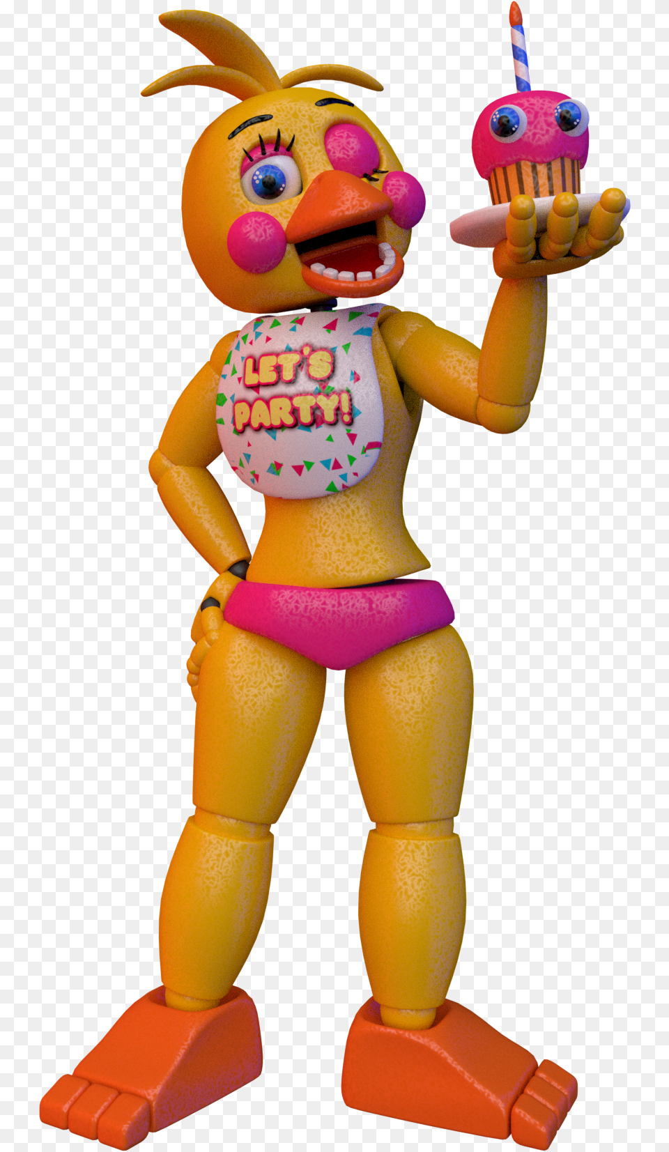 Toy Chica From Fnaf Vr, Figurine, Face, Head, Person Png