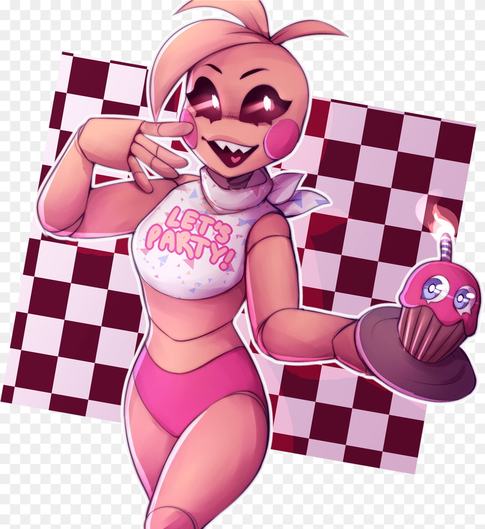 Toy Chica I Made A While Back Becacuse Black And White Checkered Purse, Dessert, Birthday Cake, Cake, Food Png Image