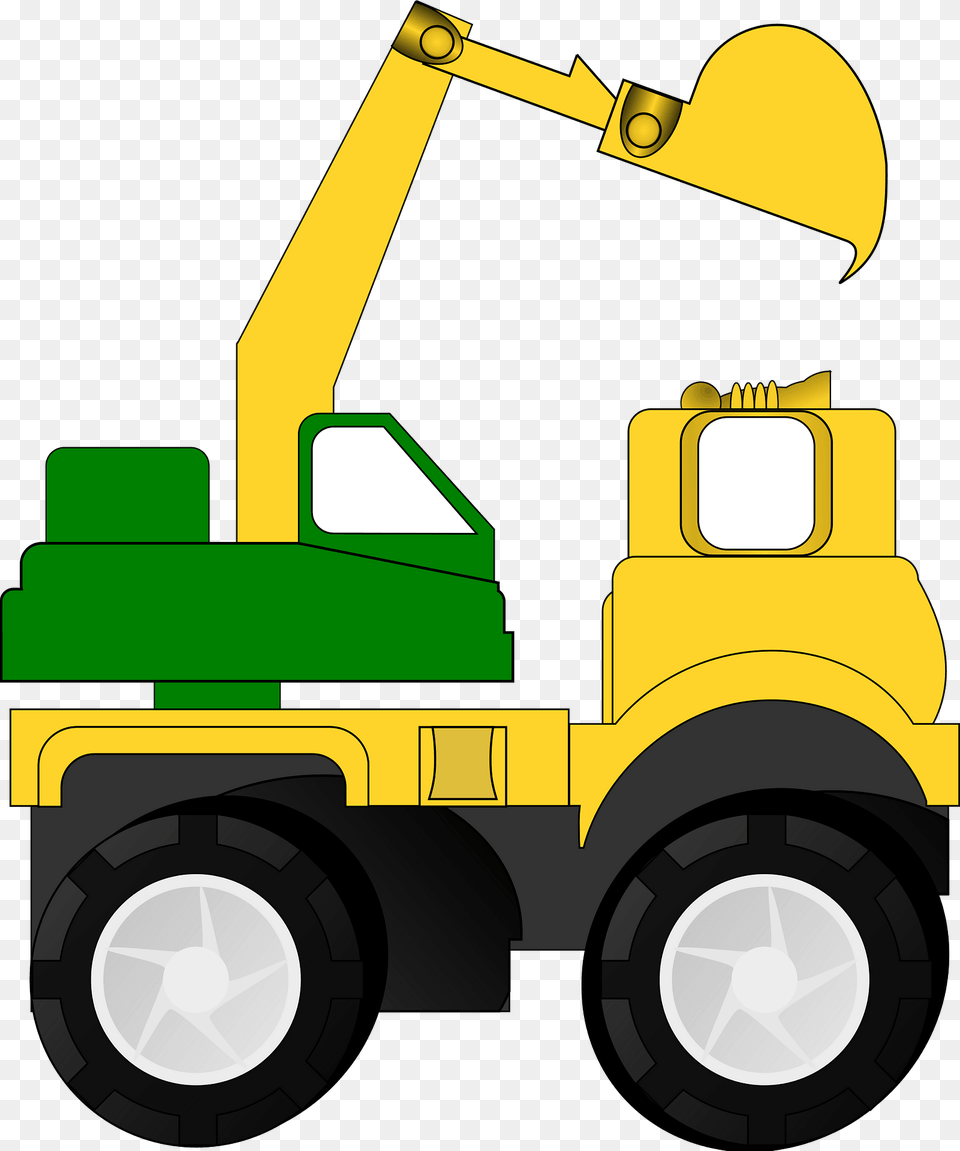 Toy Excavator Clipart, Bulldozer, Machine, Construction, Construction Crane Png