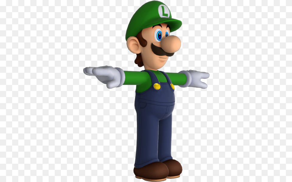 Toy For 3ds Brawl Luigi Hq Image Transparent T Pose, Baby, Person, Game, Super Mario Free Png Download