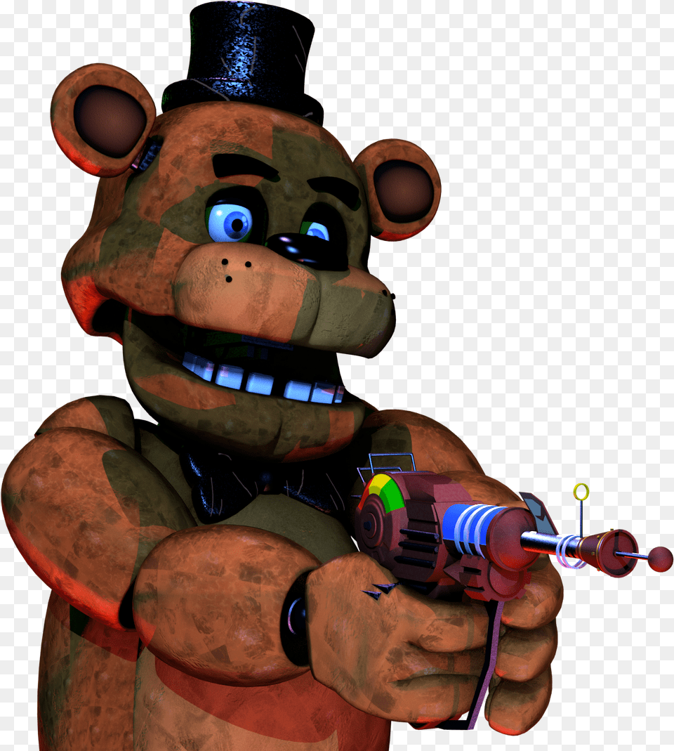 Toy Freddy With A Gun Png Image