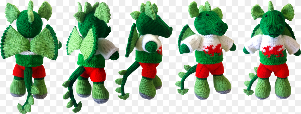 Toy Knitting Pattern For A Welsh Dragon Boy Wearing Flag Christmas Tree, Plush, Elf, Teddy Bear Free Png Download