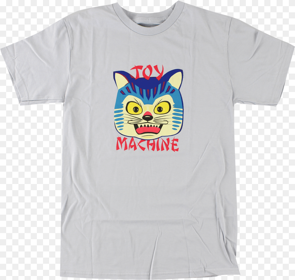 Toy Machine Angry Cat T Shirt Silver, Clothing, T-shirt Png